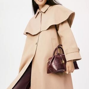 Ann Taylor Removable Cape Trench Coat NWT